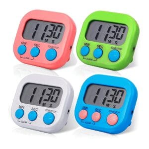 Timer Digital de Cocina Reloj Temporizador Multifuncional con Alarma Fuerte y Pantalla LCD Grande - vista 7