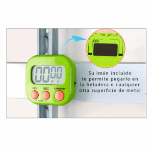 Timer Digital de Cocina Reloj Temporizador Multifuncional con Alarma Fuerte y Pantalla LCD Grande - vista 2