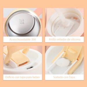 Vaso Termico Con Tapa Y Sorbete 450ml - vista 2