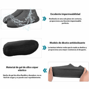 Funda Cubre Zapato Zapatilla Silicona Impermeable Lluvia - vista 2