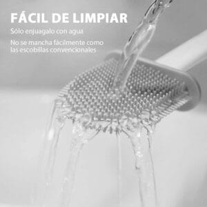 Escobilla De Silicona Limpia Inodoro Con Base Para Guardar - vista 3