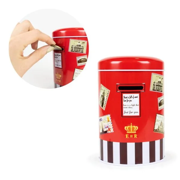 alcancia13cm-3 Alcancía Lata Cilíndrica Buzón de Correo