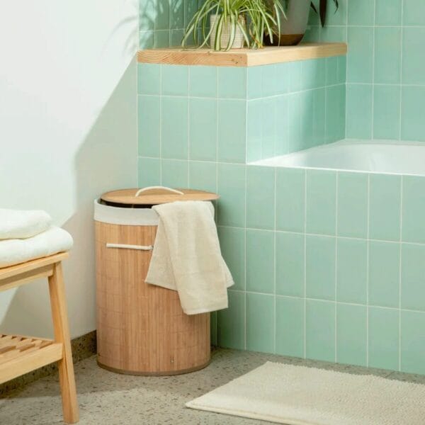 canastoesterillapararopa-1 Canasto Cesto de Ropa Plegable De Bambú Redondo con Tapa y Forro