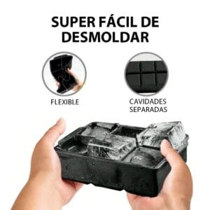 Hielera Cubetera De Silicona Con Tapa 6 Cubos - vista 3
