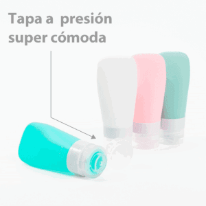 Set De 4 Mini Botellas De Silicona Para Viaje - vista 4