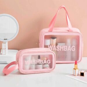 Washbag Neceser Grande Impermeable Transparente - Organizador de Valija Versátil - vista 5
