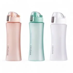 Botella Deportiva de Agua Reutilizable de 500ml con Tapa y Correa Blanco