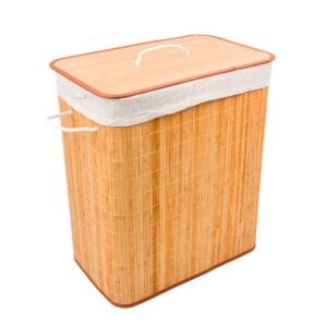 Canasto Bambú Rect Plegable Tapa Separa Ropa - vista 7