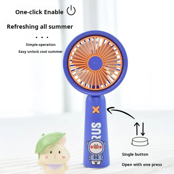 Mini Ventilador Portatil Usb Recargable Con Velocidad Kawaii 6 Mini Ventilador Portatil Usb Recargable Con Velocidad Kawaii 6
