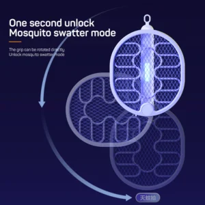Raqueta Mata Moscas Mosquito 2 en 1 Electr Recargable Con Usb - vista 8