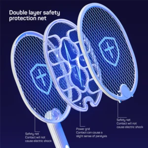 Raqueta Mata Moscas Mosquito 2 en 1 Electr Recargable Con Usb - vista 4