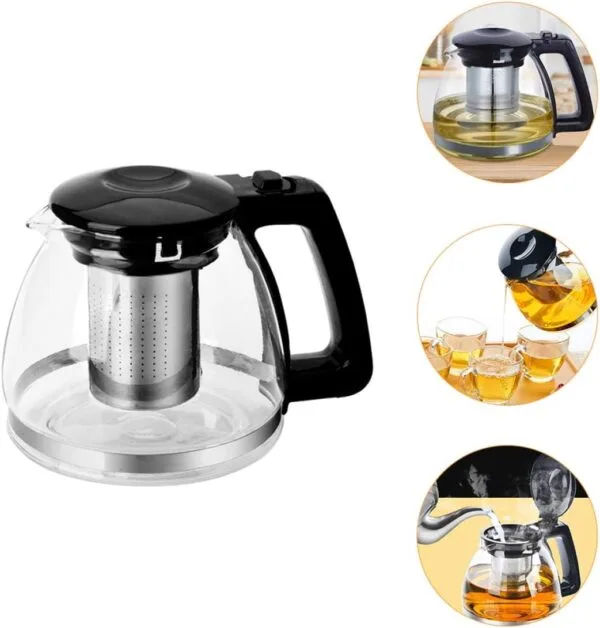 Tetera de Vidrio con Infusor 1200ml 1