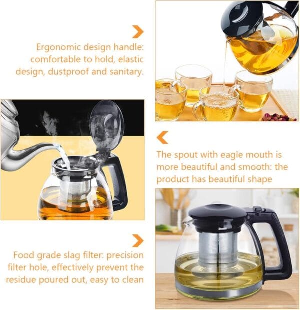 Tetera de Vidrio con Infusor 1200ml 5 Tetera de Vidrio con Infusor 1200ml 5