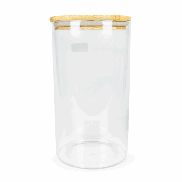 frascohermetico1200 Frasco Hermetico De Vidrio Multiuso Tapa Madera 1200ml