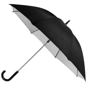 Paragua Largo Automático Liso Negro 8 Valijas 57cm