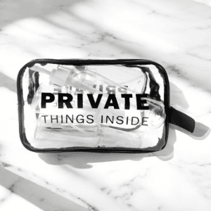 Neceser Transparente Con Mensaje "Private Things Inside" - vista 3