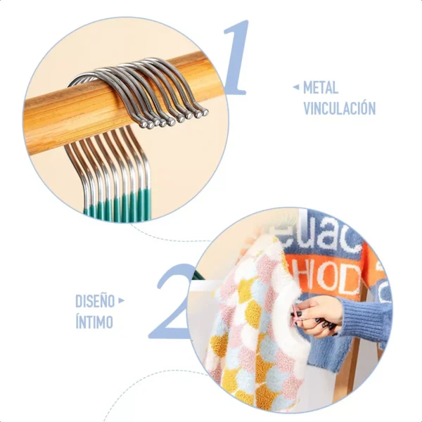 Perchas Gancho Colgador Ropa Antideslizante Engomado adulto 3 Perchas Gancho Colgador Ropa Antideslizante Engomado adulto 3