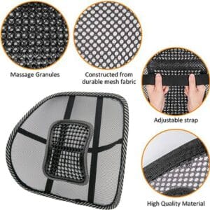 Soporte Lumbar Ergonómico Premium con Masajeador - Ideal para Auto y Oficina - vista 4