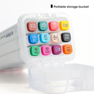 Kit Marcadores Doble Punta A Base De Alcohol Con Caja - vista 2
