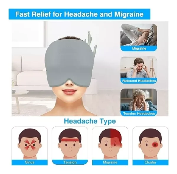 Antifaz Gorro Almohadilla Gel Frio Calor Migraña Dormir (5) Antifaz Gorro Almohadilla Gel Frio Calor Migraña Dormir (5)