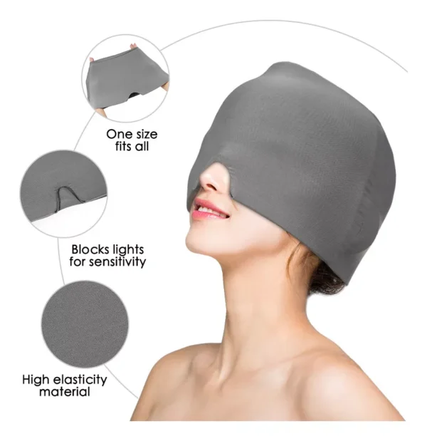 Antifaz Gorro Almohadilla Gel Frio Calor Migraña Dormir Antifaz Gorro Almohadilla Gel Frio Calor Migraña Dormir