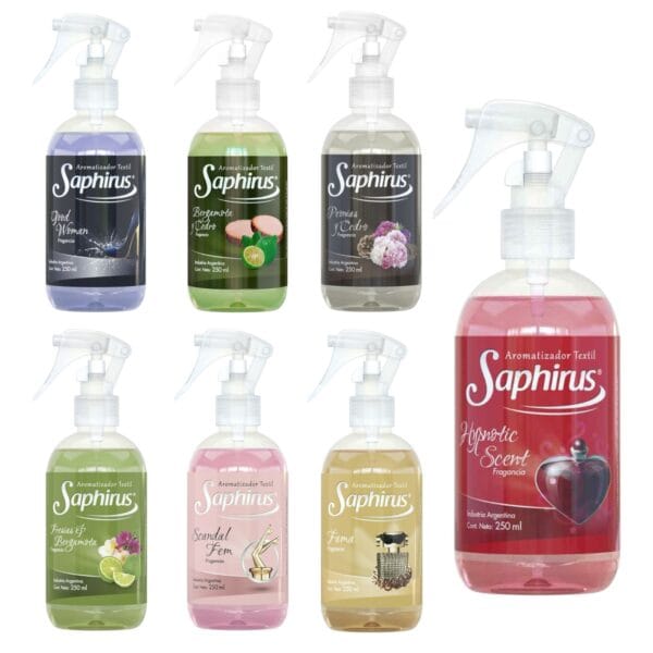 Aromatizantes Textiles Ambientes Casa 250ml Saphirus Por Mayor