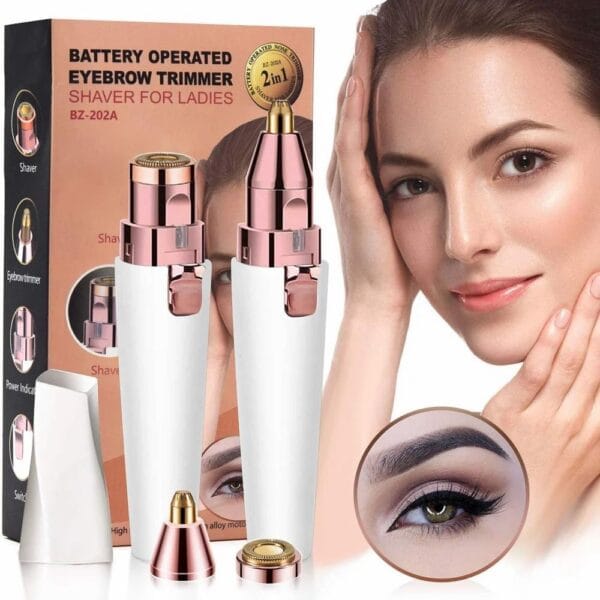 Depiladora Eléctrica de Cejas y Vello Facial 2 en 1