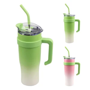 Vaso Térmico Acero Inoxidable 1200ml con Pajita y Manija - vista 9
