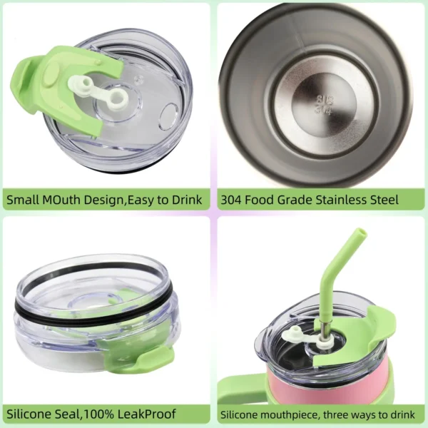 Vaso Térmico Acero Inoxidable 1200ml con Pajita ( (4) Vaso Térmico Acero Inoxidable 1200ml con Pajita ( (4)