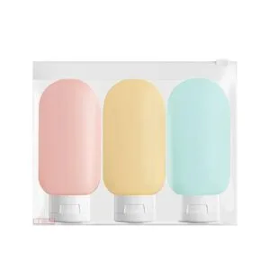 Set x3 Botellas de Viaje Recargables para Shampoo y Gel de Ducha | Dispensadores Portátiles