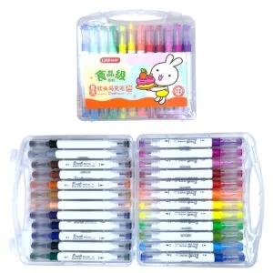 Set de 24 Marcadores Brush Pen Lavables Multiusos para Tela, Cerámica y Más