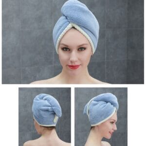 Turbante Toalla Premium de Microfibra Para Secado Rápido del Cabello - Doble Capa Ultra Absorbente - vista 2