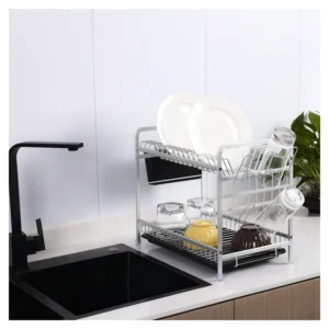 Escurridor Aluminio Original 2 Piso Diseño Roma 52x24.7x34.5Cm - vista 3
