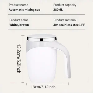 Taza De Café Portátil Recargable Agitadora Automática 380ML - vista 4