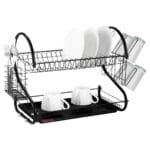 escurridor 2 piso negro dish rack