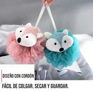 Esponja de Ducha Suave y Resistente con Cuerda para Colgar - vista 4
