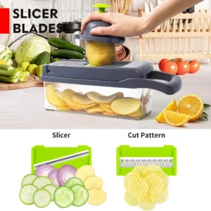 Rallador De Verduras Y Vegetales Multifuncional Mandolina 16pcs - vista 3