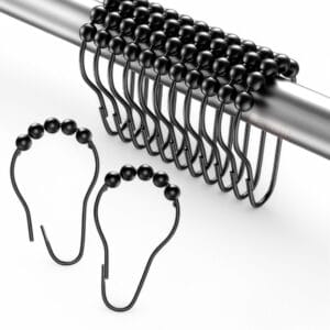 perchas ganchos para cortina negro