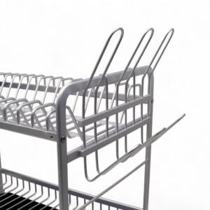 Escurridor de Aluminio Roma – 2 Pisos con Bandeja, Portacubiertos y Extensión - vista 3