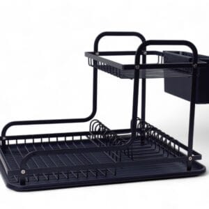 Escurridor de Platos Milan Negro – Aluminio con Portacubiertos - vista 5