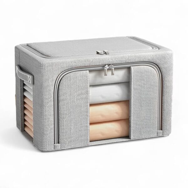 canasto para ropa gris con visor canasto para ropa gris con visor