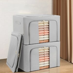 organizador para ropa gris