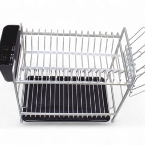 Escurridor de Aluminio Roma – 2 Pisos con Bandeja, Portacubiertos y Extensión - vista 8