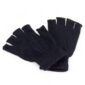 Guantes sin dedos térmicos de punto negro unisex