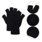 Guantes sin dedos térmicos de punto negro unisex