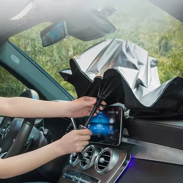Sombrilla Parasol para Auto – Plegable tipo Paraguas Sombrilla Parasol para Auto – Plegable tipo Paraguas