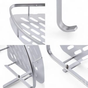 Organizador Esquinero De Baño Doble – Aluminio Resistente Y Diseño Moderno - vista 3