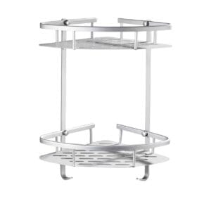 Organizador Esquinero De Baño Doble – Aluminio Resistente Y Diseño Moderno