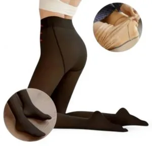 Calza Efecto Piel Con Interior De Peluche – Estilo Pantymedia Térmica