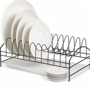 Seca Plato De Alambre Negro 40x19 Cm